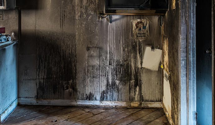 kitchen fire crockeries oven damage restoration