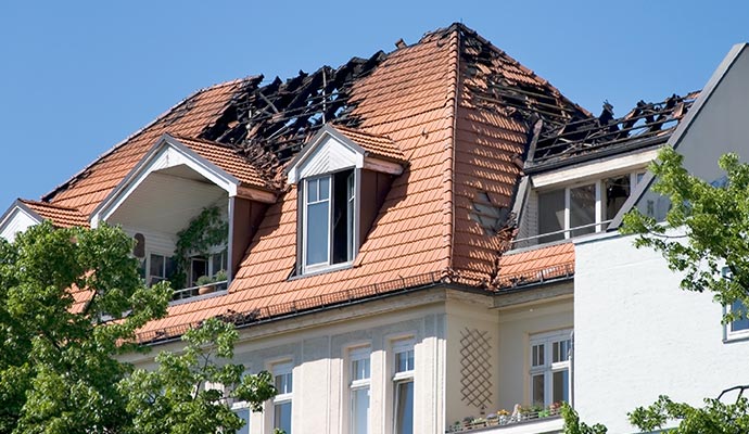 residential house fire damage